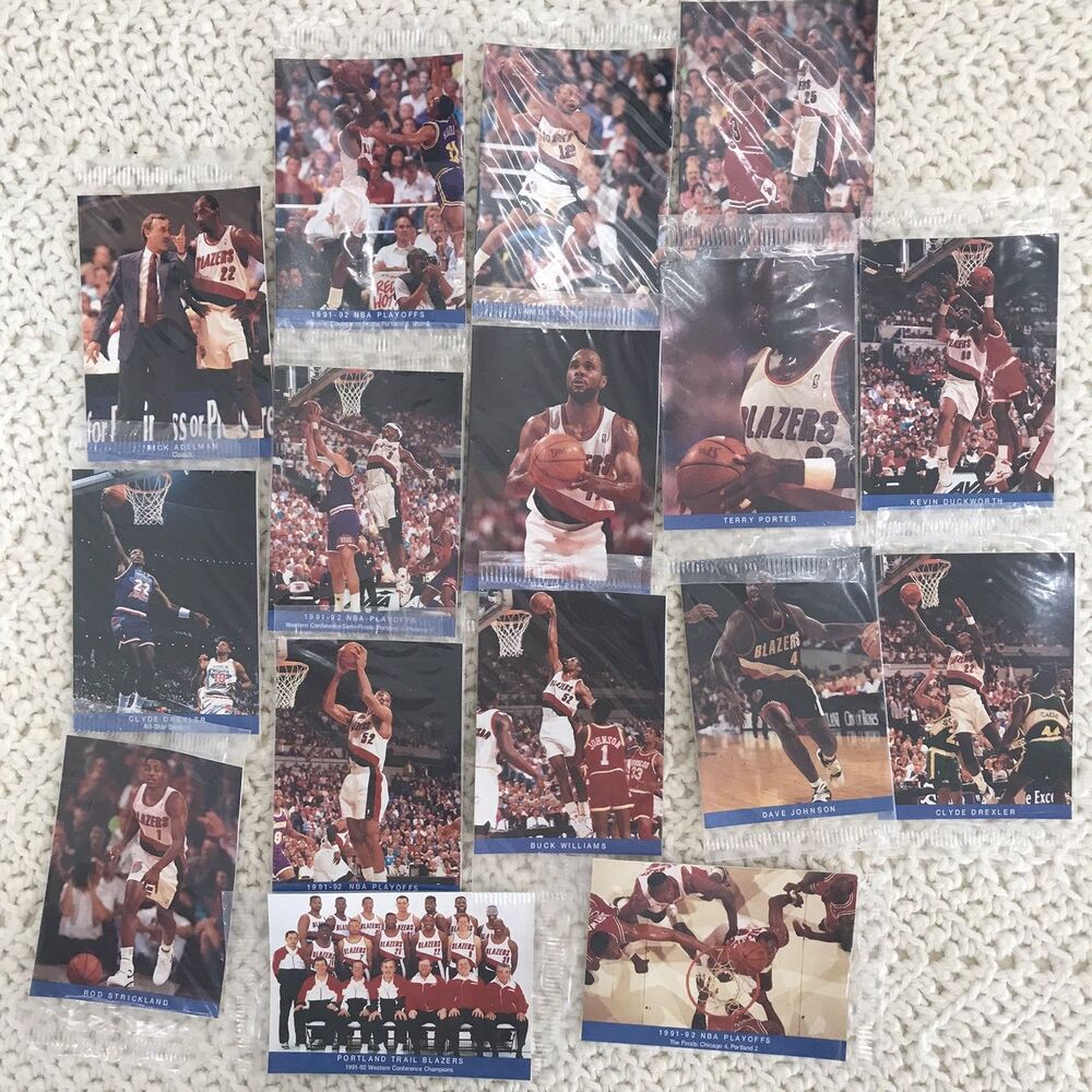 1992/93 Portland Trail Blazers Team Player Cards Mixed Lot